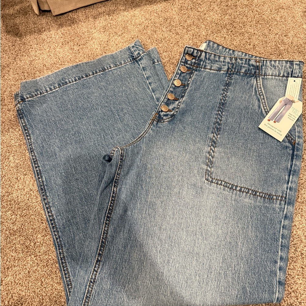 Time and Tru Light Blue Wide Leg Jeans